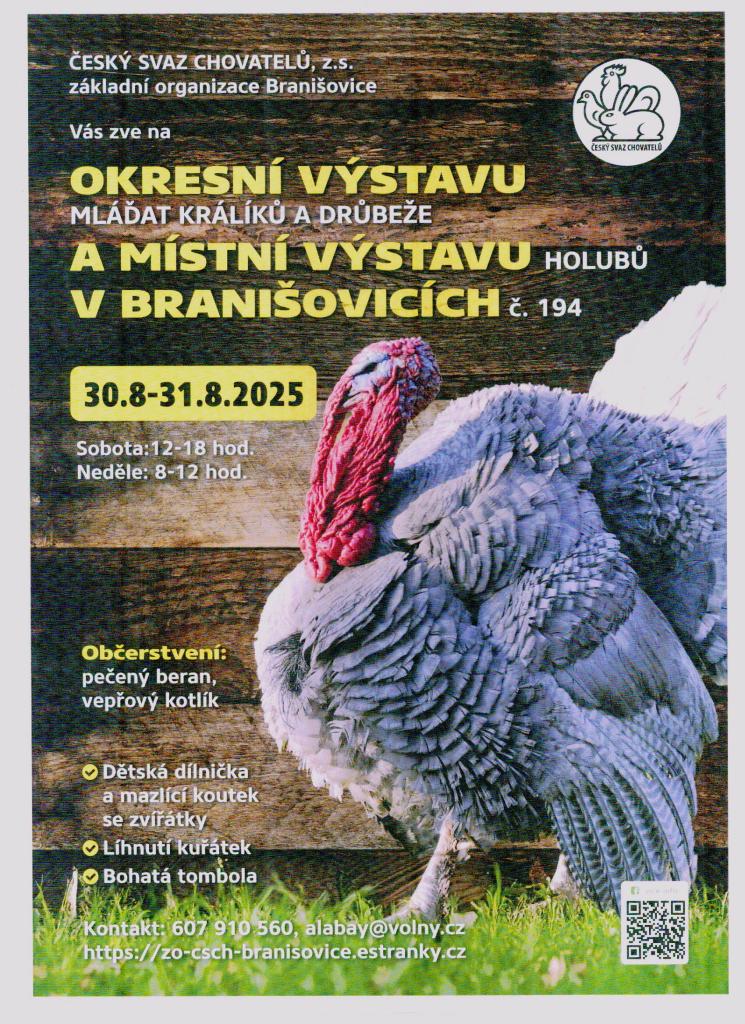 Výstava králíků, drůbeže a holubů 2025