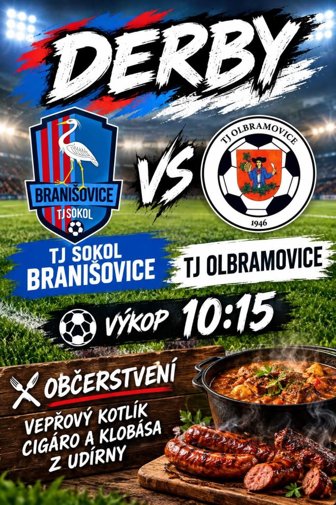 Fotbalové derby Branišovice-Olbramovice