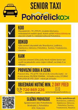 Leták Senior taxi 1. strana